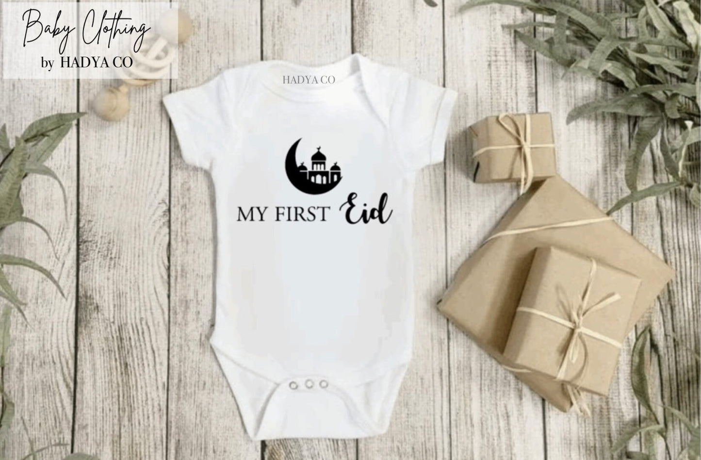 My First Ramadan / My First Eid Baby Vest - Islamic Gift | Aqiqah Gift | Personalised | Babygrow, Bodysuit | Newborn | Unisex Baby Clothing