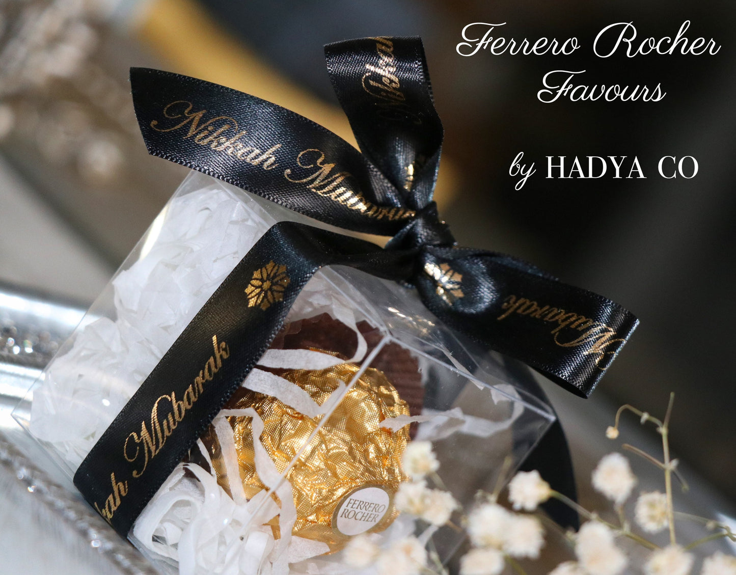 Luxury Chocolate Favours | Wedding / Nikkah Favours with Ferrero Rocher or Lindor | Ideal for Birthday /Aqiqah /Baby Showers & All Events