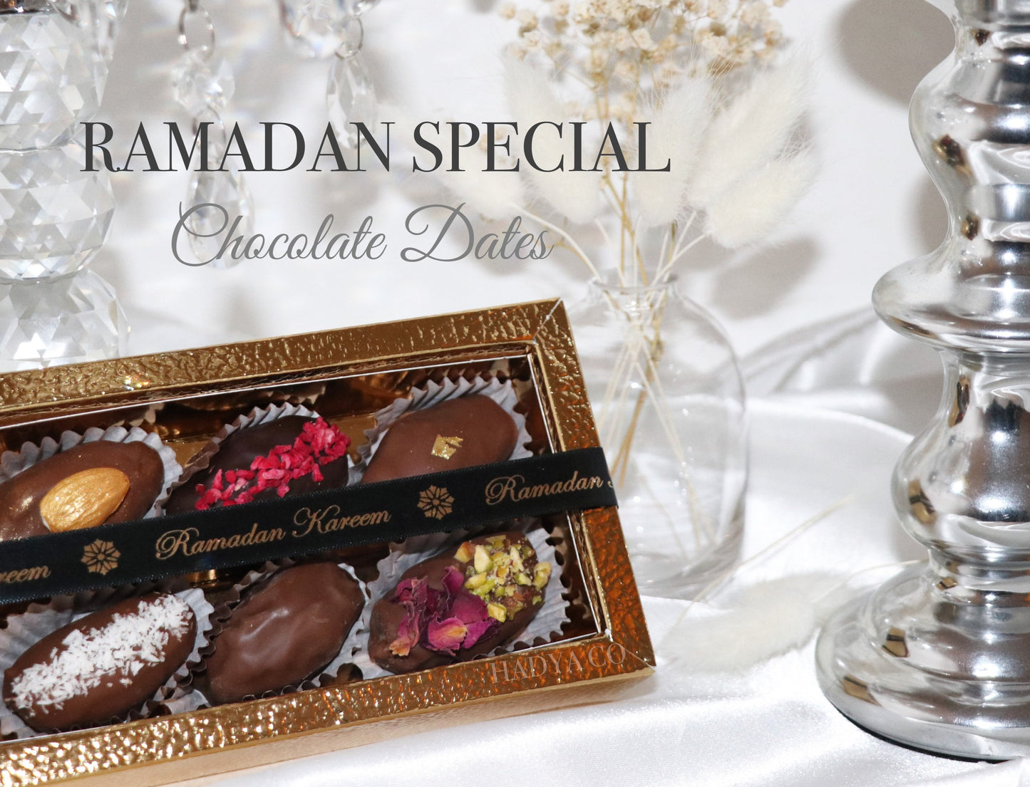 Ramadan & Eid Signature Dates Giftbox | Luxury Gourmet Chocolate Dates | Ramadan Special | Islamic Gifts - Artisan Belgium Chocolate