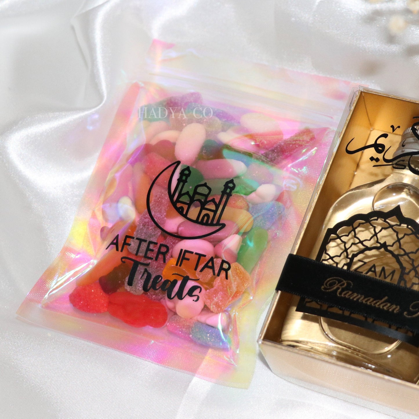 Ramadan/Eid Sweets Pouch (Halal, HMC) | Islamic Gifts, After Iftar Ramadan Sweets Treats Bag, Eid Favours | Candy, Halal Sweets by Hadya Co