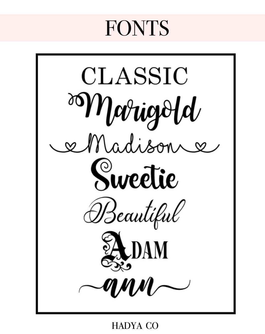 Vinyl Decal Stickers Label Stickers - Perfect for Household items, Weddings, Bridesmaids, Giftboxes | by Hadya Co