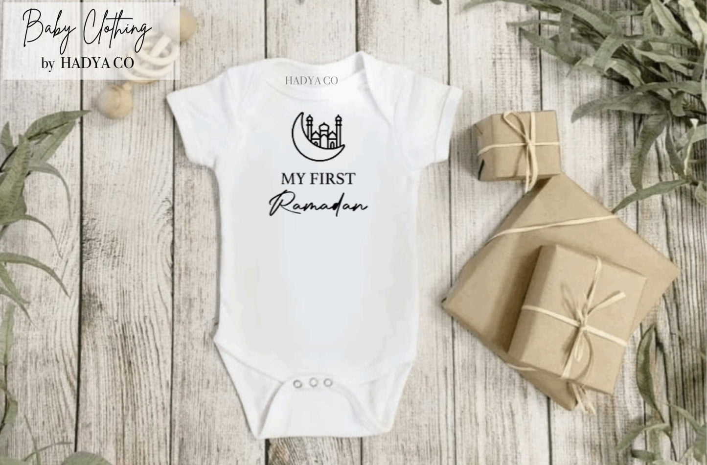 My First Ramadan / My First Eid Baby Vest - Islamic Gift | Aqiqah Gift | Personalised | Babygrow, Bodysuit | Newborn | Unisex Baby Clothing