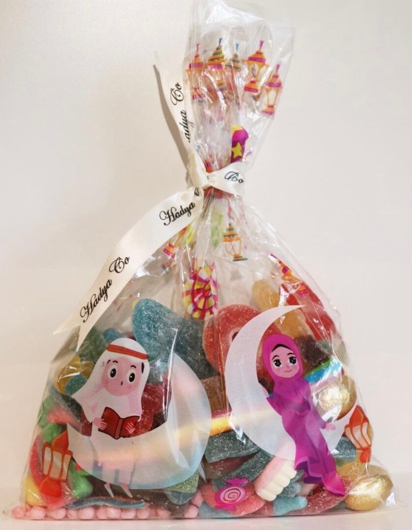Mini Sheikh & Muslimah Kids Sweet Bags - Filled with Halal Sweets | Islamic Gifts, Madrasah Gifts | HMC sweets | Eid Ramadan Children Gifts