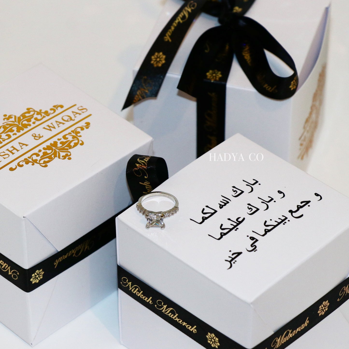Wedding Nikkah Gift Box | Can be filled with Zam Zam Water and Dates or Halal Sweets Chocolates and Marshmallows