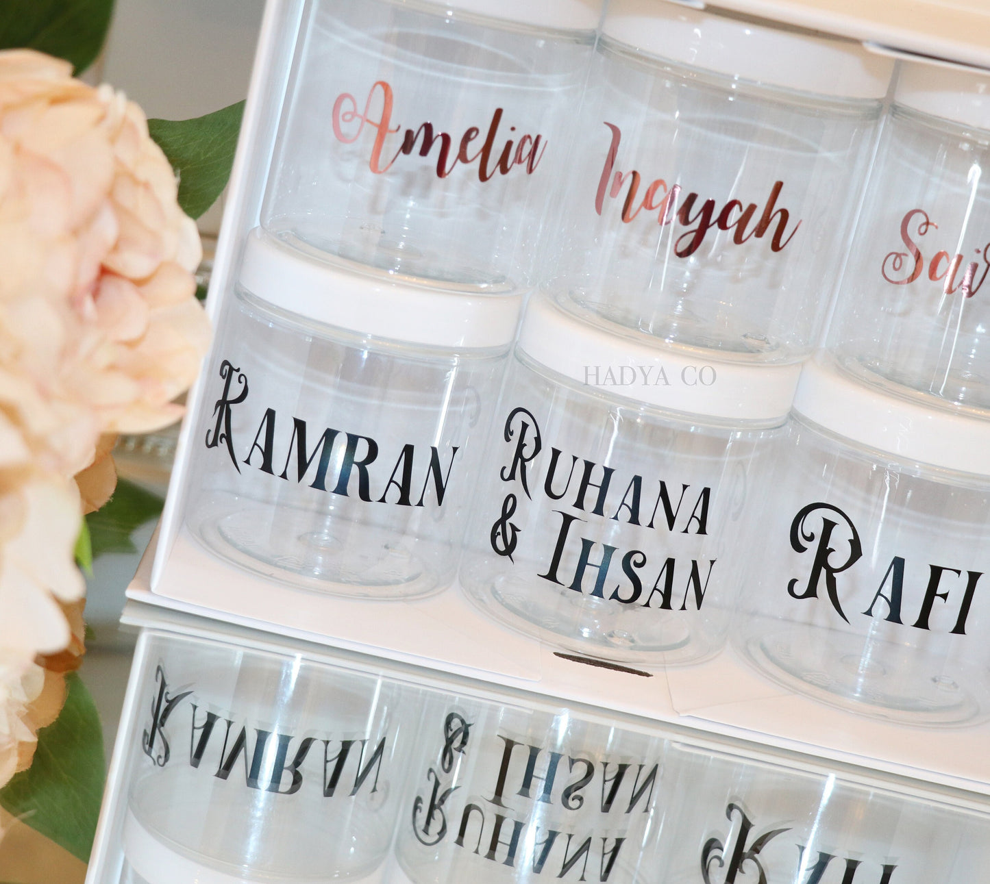 Ramadan Edition: Personalised Sweet Jars - Fill with Halal Sweets (Birthday, Bridesmaid, Nikkah, Eid, Islamic Gift) | by Hadya Co