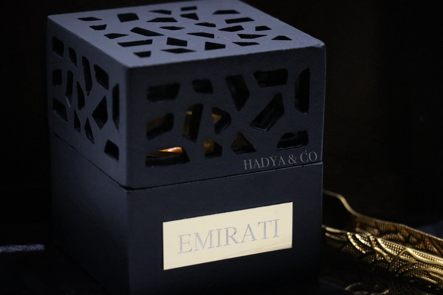 EMIRATI Bakhoor Burner with Gold Tong - Bakhoor and Oud Incense Cones Burner