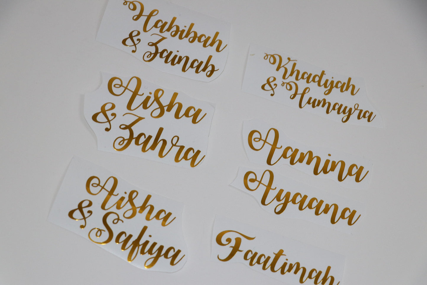 Vinyl Decal Stickers Label Stickers - Perfect for Household items, Weddings, Bridesmaids, Giftboxes | by Hadya Co