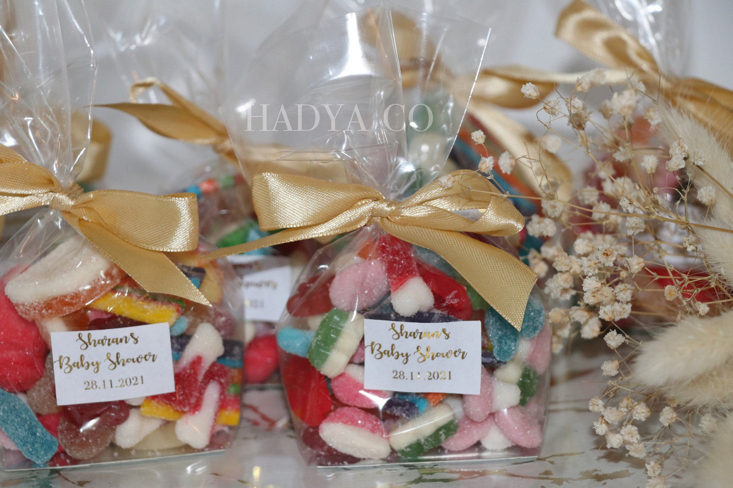 Personalised Sweets Pouch (Halal, HMC) | Sweet Bags, Party Favours, Ramadan, Eid, Nikkah, Baby Shower, Aqiqah, Wedding, Islamic Gifts