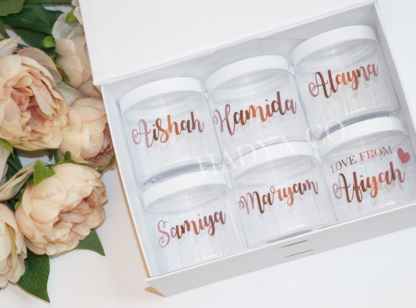 Ramadan Edition: Personalised Sweet Jars - Fill with Halal Sweets (Birthday, Bridesmaid, Nikkah, Eid, Islamic Gift) | by Hadya Co