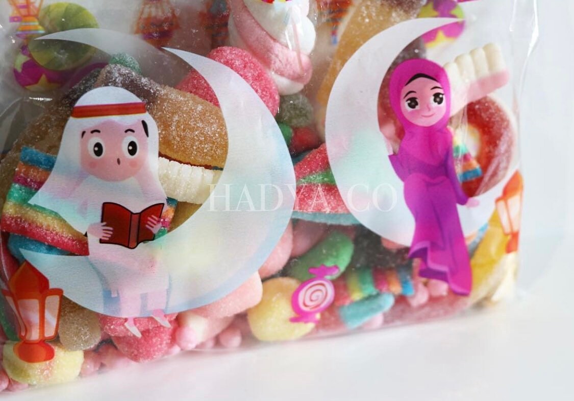 Mini Sheikh & Muslimah Kids Sweet Bags - Filled with Halal Sweets | Islamic Gifts, Madrasah Gifts | HMC sweets | Eid Ramadan Children Gifts