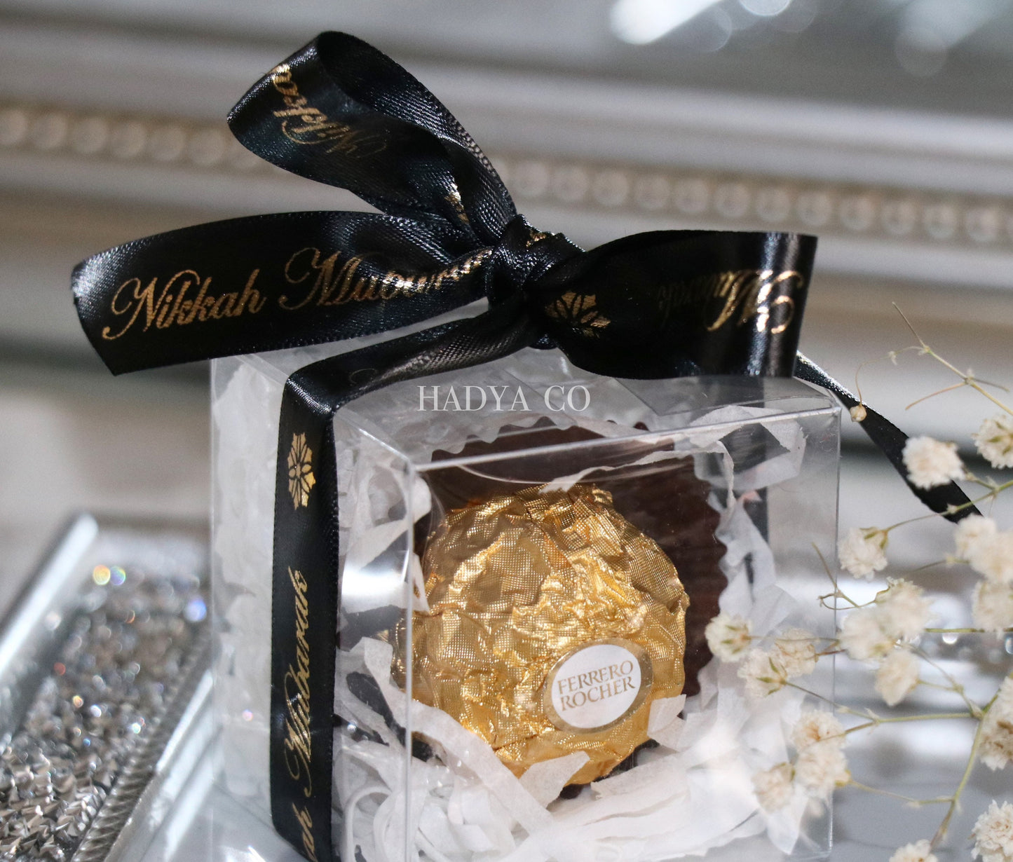 Luxury Chocolate Favours | Wedding / Nikkah Favours with Ferrero Rocher or Lindor | Ideal for Birthday /Aqiqah /Baby Showers & All Events