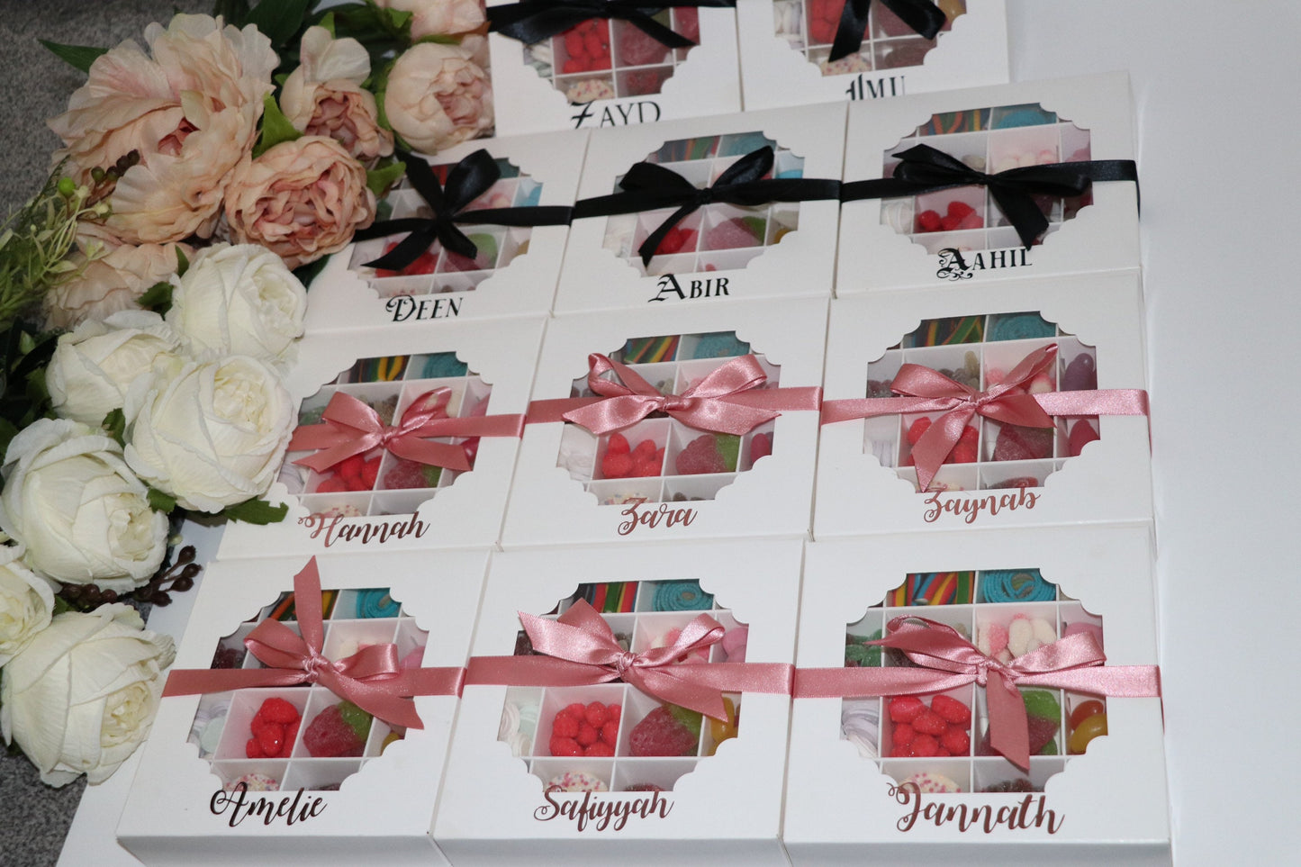 Pic n Mix Box - Personalise with ANY NAME or message (Halal Sweets) | By Hadya Co (Nikkah, Eid, Ramadan, Bridesmaid, Brides, Teachers Gift)