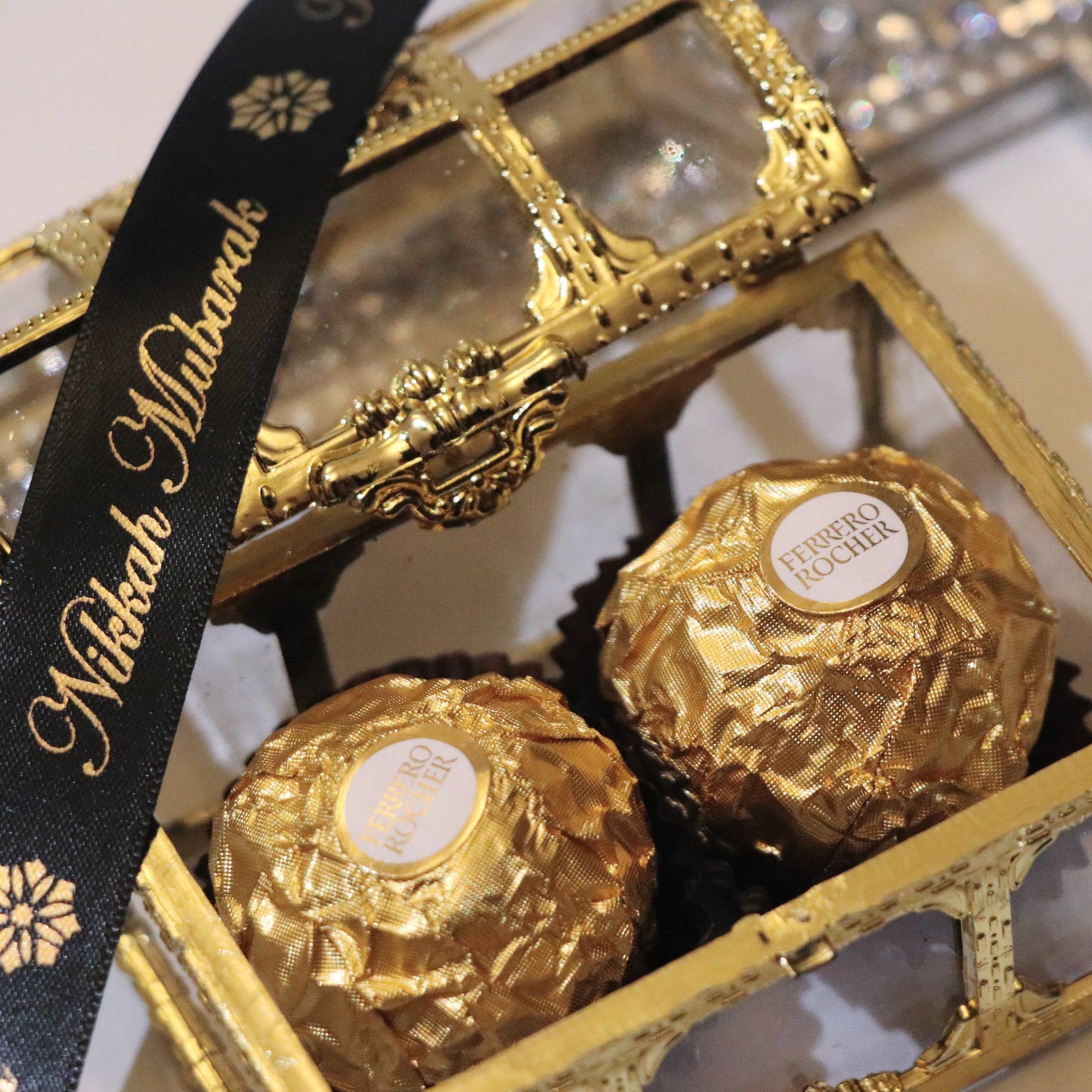 Treasure the Date Chests - Filled with Dates - Perfect Wedding/Nikkah Favours or for Aqiqah/ Umrah/ Hajj/ Madrasah gift/Jalsa Graduation