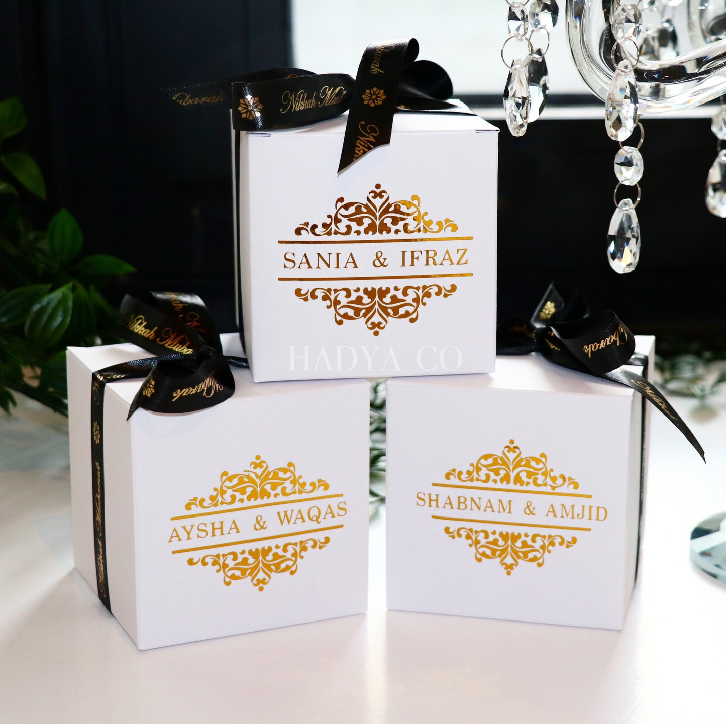 Wedding Nikkah Gift Box | Can be filled with Zam Zam Water and Dates or Halal Sweets Chocolates and Marshmallows