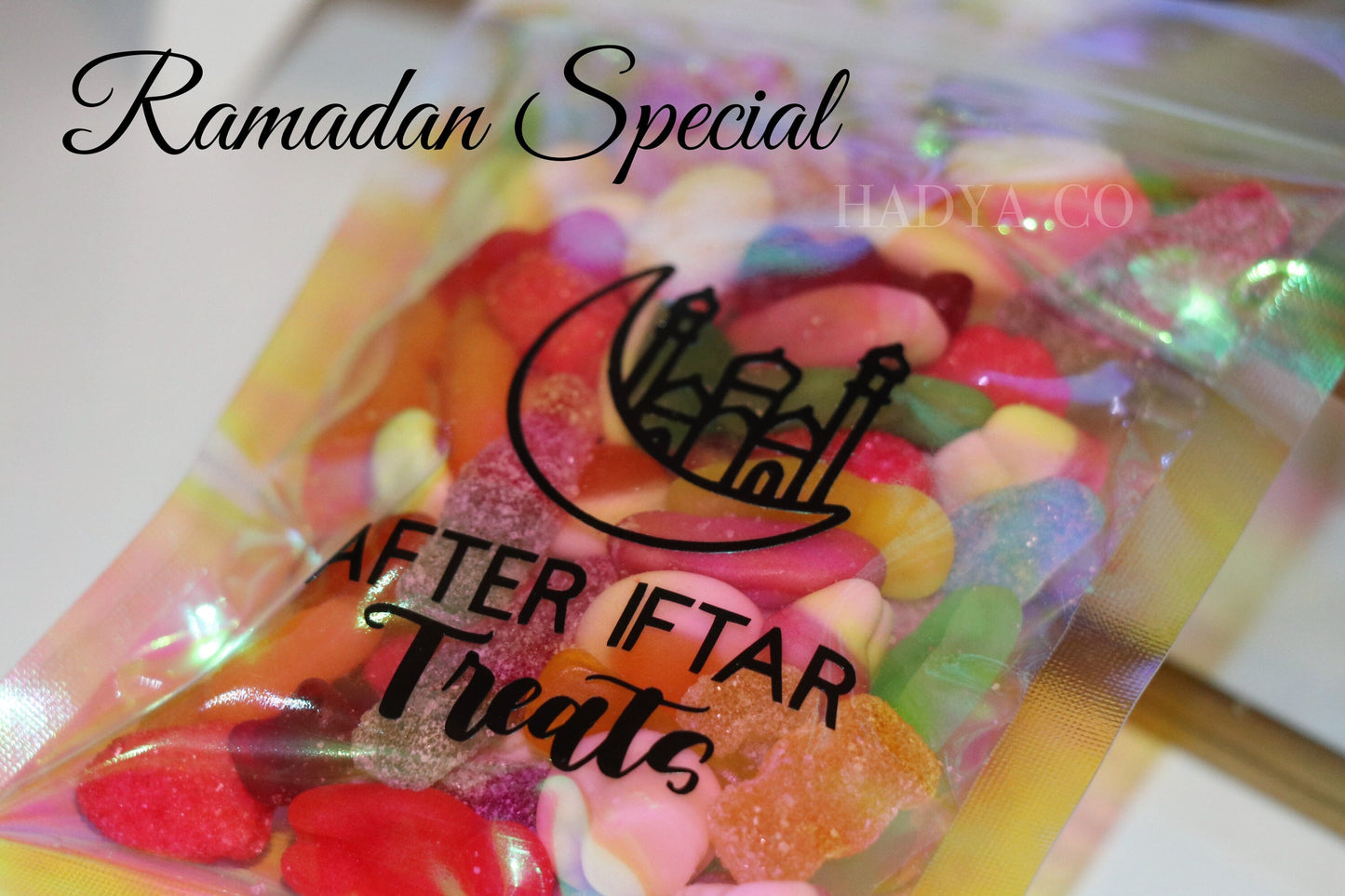 Ramadan/Eid Sweets Pouch (Halal, HMC) | Islamic Gifts, After Iftar Ramadan Sweets Treats Bag, Eid Favours | Candy, Halal Sweets by Hadya Co