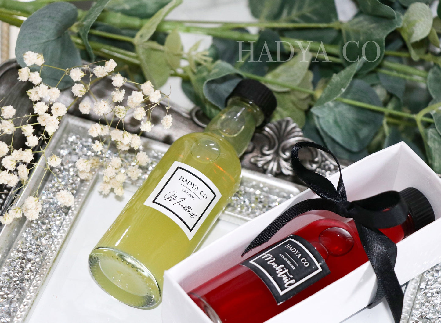 Mini Mocktail in a Personalised Miniature Box (Non Alcoholic Beverage) ~ Perfect Favours for Weddings, Birthday, Nikkah, Engagement party