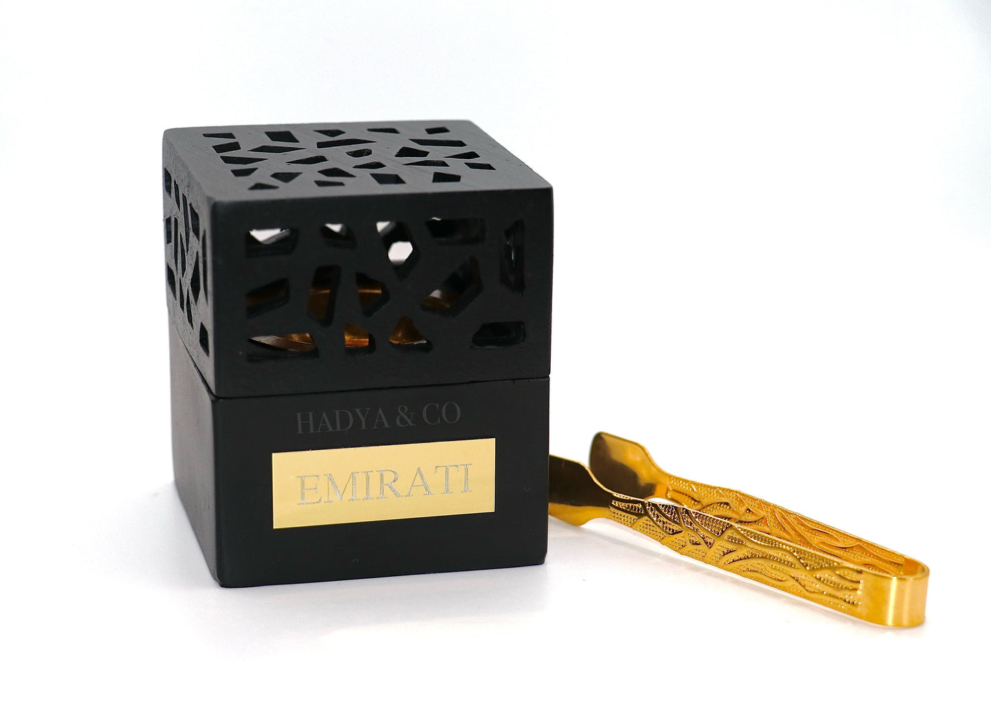 EMIRATI Bakhoor Burner with Gold Tong - Bakhoor and Oud Incense Cones Burner