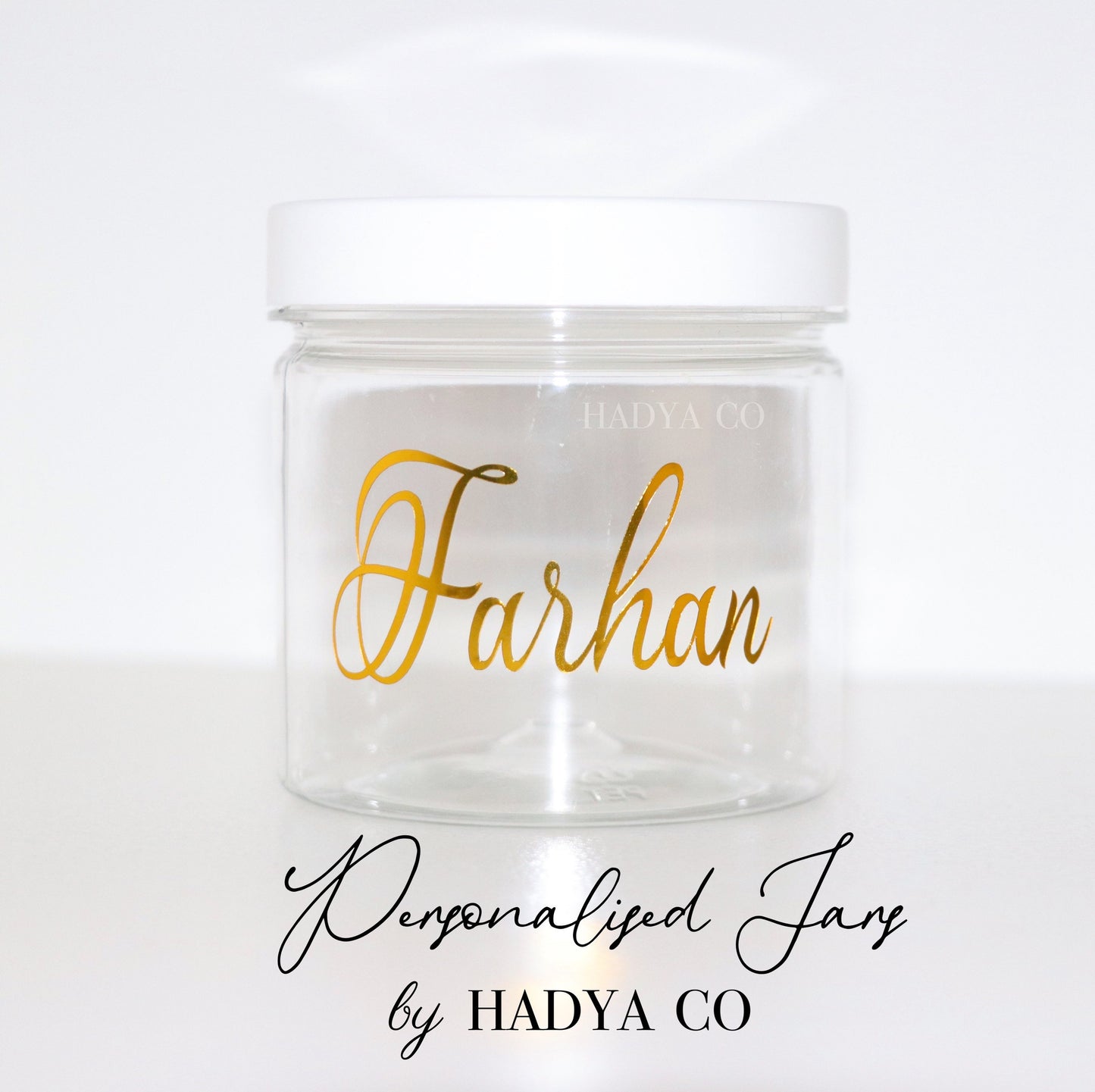 Personalised Sweet Jars - Fill with Halal Sweets (Birthday, Bridesmaid, Nikkah, Eid, Ramadan, Islamic Gift) | by Hadya Co