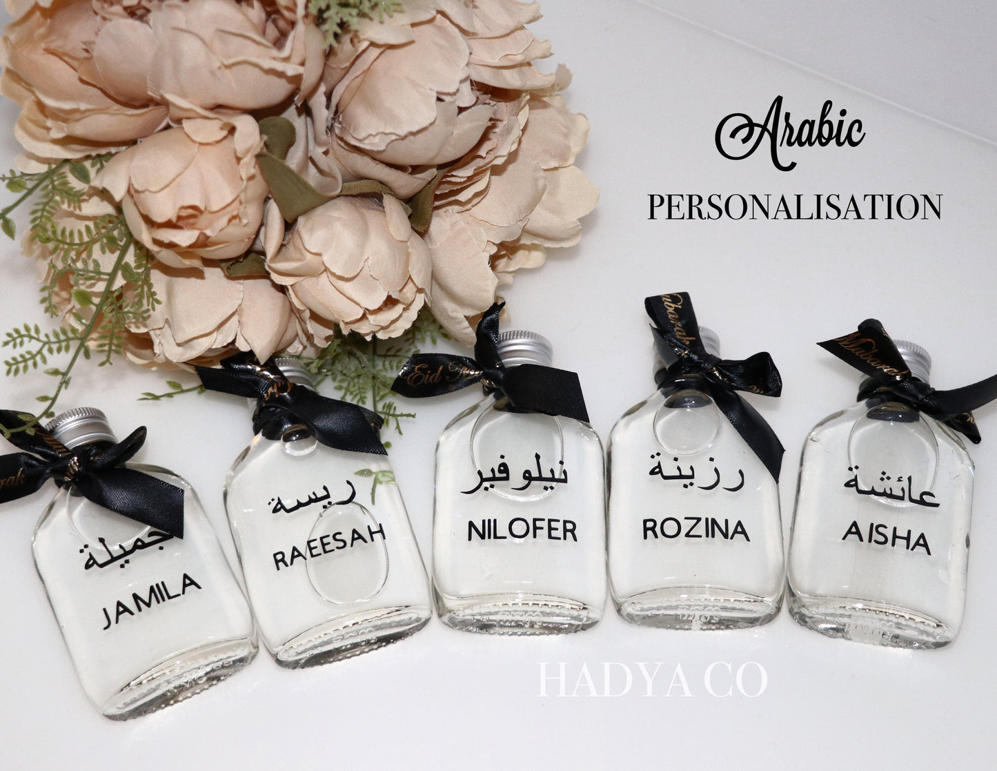 Personalised Zam Zam Bottle Favours - Perfect for Weddings, Nikkah, Aqiqah, Jalsa, Umrah, Ramadan, or Eid (Islamic Gifts) | by Hadya Co