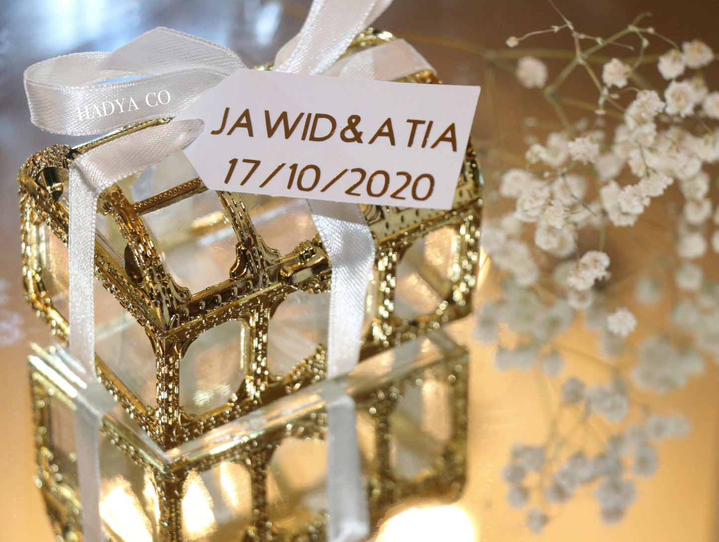 Treasure the Date Chests - Filled with Dates - Perfect Wedding/Nikkah Favours or for Aqiqah/ Umrah/ Hajj/ Madrasah gift/Jalsa Graduation