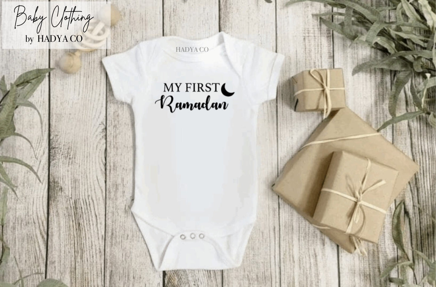 My First Ramadan / My First Eid Baby Vest - Islamic Gift | Aqiqah Gift | Personalised | Babygrow, Bodysuit | Newborn | Unisex Baby Clothing